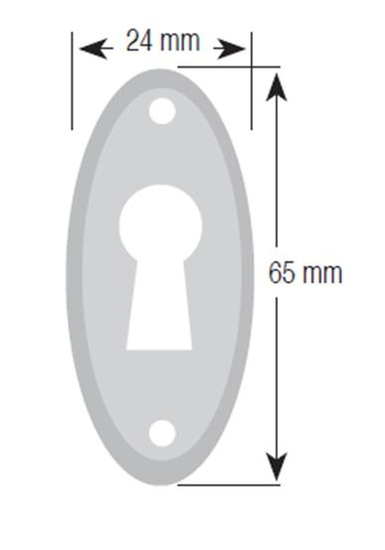Sleutelplaatje brons antiek - Afbeelding 2