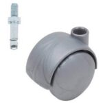 Meubelwiel Zilver Kunststof 35 mm Stift M8