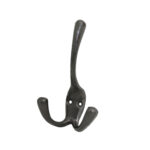 Kapstokhaak dubbel ijzer grijs