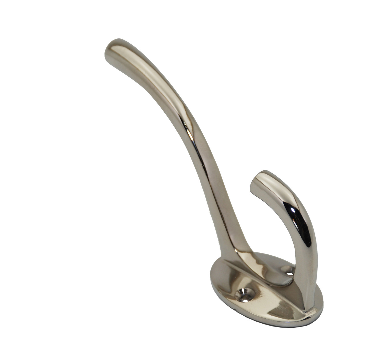 Kapstokhaak nikkel glans