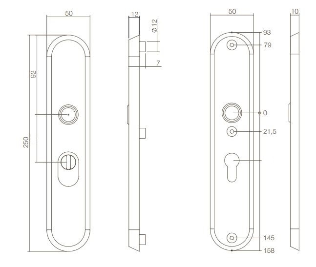Intersteel Veiligheidsschilden PC72 met kerntrek beveiliging kruk/kruk SKG3 rvs - Afbeelding 2