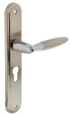 Intersteel deurklink Elen op langschild PC55 chroom/mat nikkel