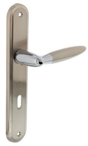 Intersteel deurklink Elen op langschild SL56 chroom/mat nikkel