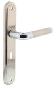 Intersteel deurklink Agatha op langschild SL56 chroom/mat nikkel