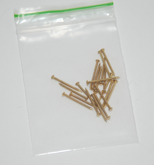 Spijker messing 16 mm - Afbeelding 2