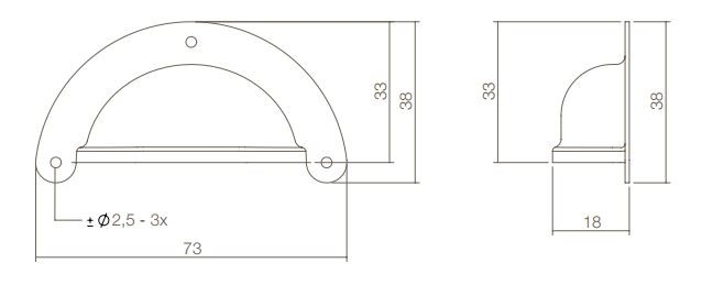 Intersteel Komgreep zwart - Afbeelding 2