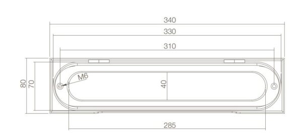 Intersteel briefplaat ovaal verdekt rvs - Afbeelding 2