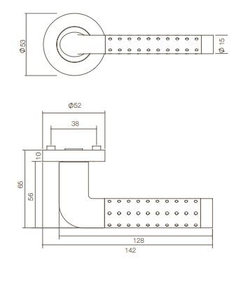 Intersteel deurklink Marion op rozet chroom/mat nikkel - Afbeelding 2