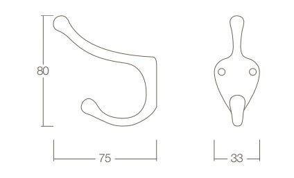 Intersteel Kapstokhaak scheepsmodel lang chroom - Afbeelding 2