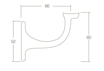 Intersteel Leuninghouder blinde achterplaat vlak zadel chroom - Afbeelding 2