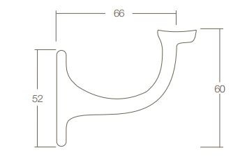 Intersteel Leuninghouder opschroevend hol zadel nikkel - Afbeelding 2