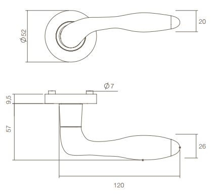 Intersteel deurklink George op rond rozet nikkel mat - Afbeelding 2