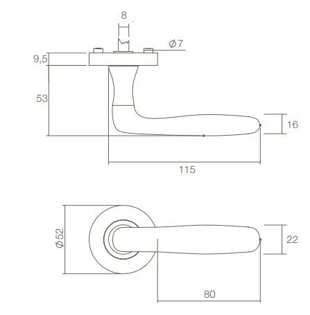 Intersteel deurklink Bjorn op rond rozet nikkel mat - Afbeelding 2