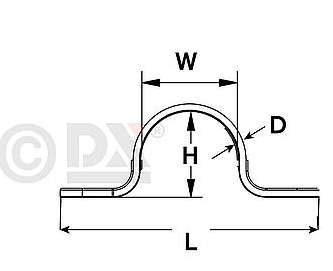 Beugelstrip RVS AISI 316