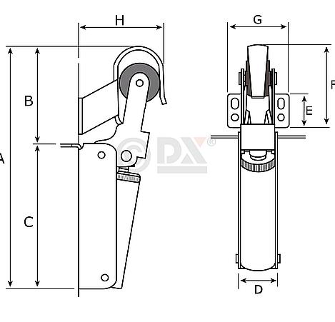 Deuropvanger zilvergrijs zwaarte 2 - Afbeelding 2