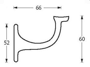 Intersteel Leuninghouder opschroevend hol zadel mat zwart - Afbeelding 2