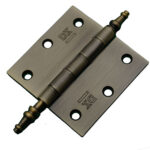 Vaaskopscharnier 76x76 mm met losse pen staal verbronsd