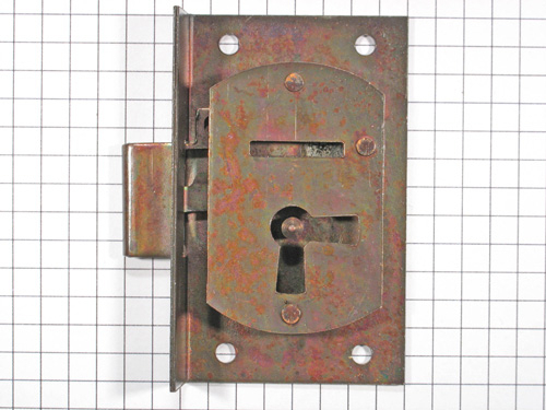 Halfopdekslot verbronsd penmaat 20 mm rechts