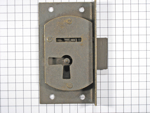 Halfopdekslot verbronsd penmaat 15 mm links