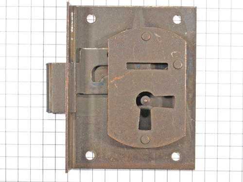 Halfopdekslot verbronsd penmaat 30 mm rechts