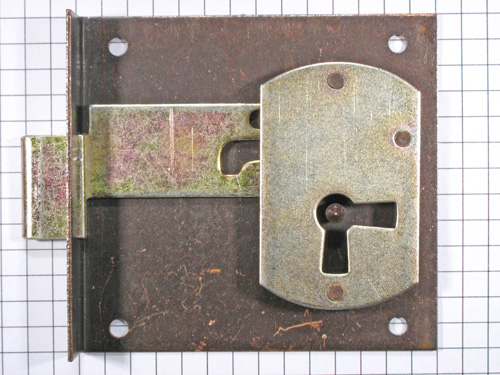 Halfopdekslot verbronsd penmaat 50 mm rechts