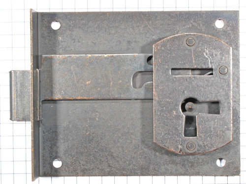 Halfopdekslot verbronsd penmaat 60 mm rechts