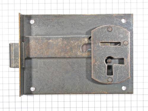 Halfopdekslot verbronsd penmaat 70 mm rechts