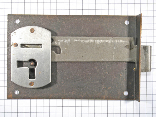 Halfopdekslot verbronsd penmaat 80 mm links