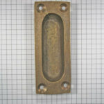 Schuifdeurgreep groot massief messing antiek