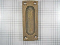 Schuifdeurgreep groot massief messing antiek