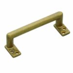 Intersteel handgreep recht 108mm messing getrommeld