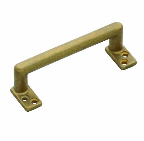 Intersteel handgreep recht 108mm messing getrommeld