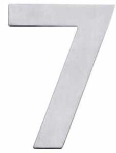 Intersteel huiscijfer 7 150mm breed rvs