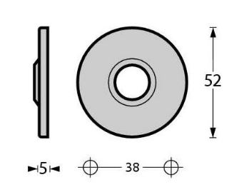 Intersteel rozetten verdekt ø53x5mm rvs