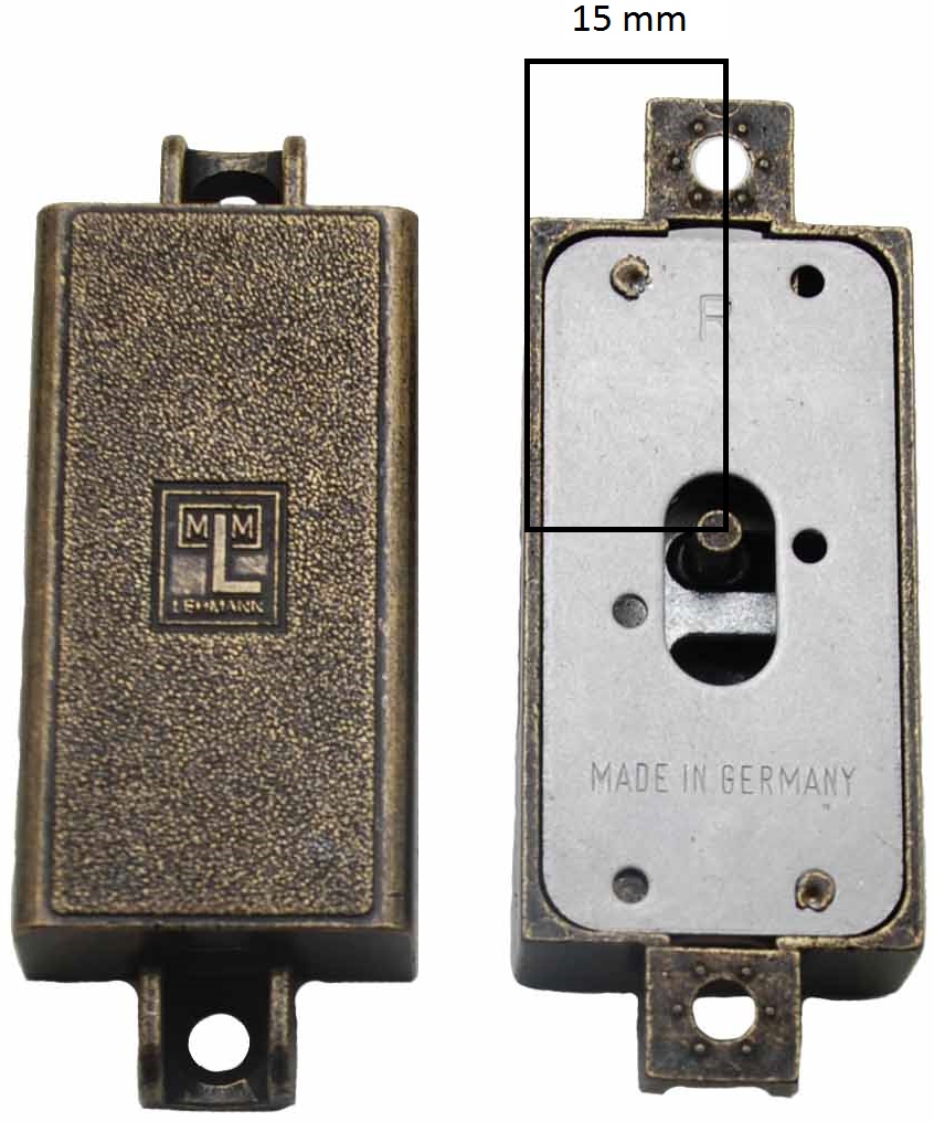 MLM Goldin Spanjoletslot 15 mm Recht Brons
