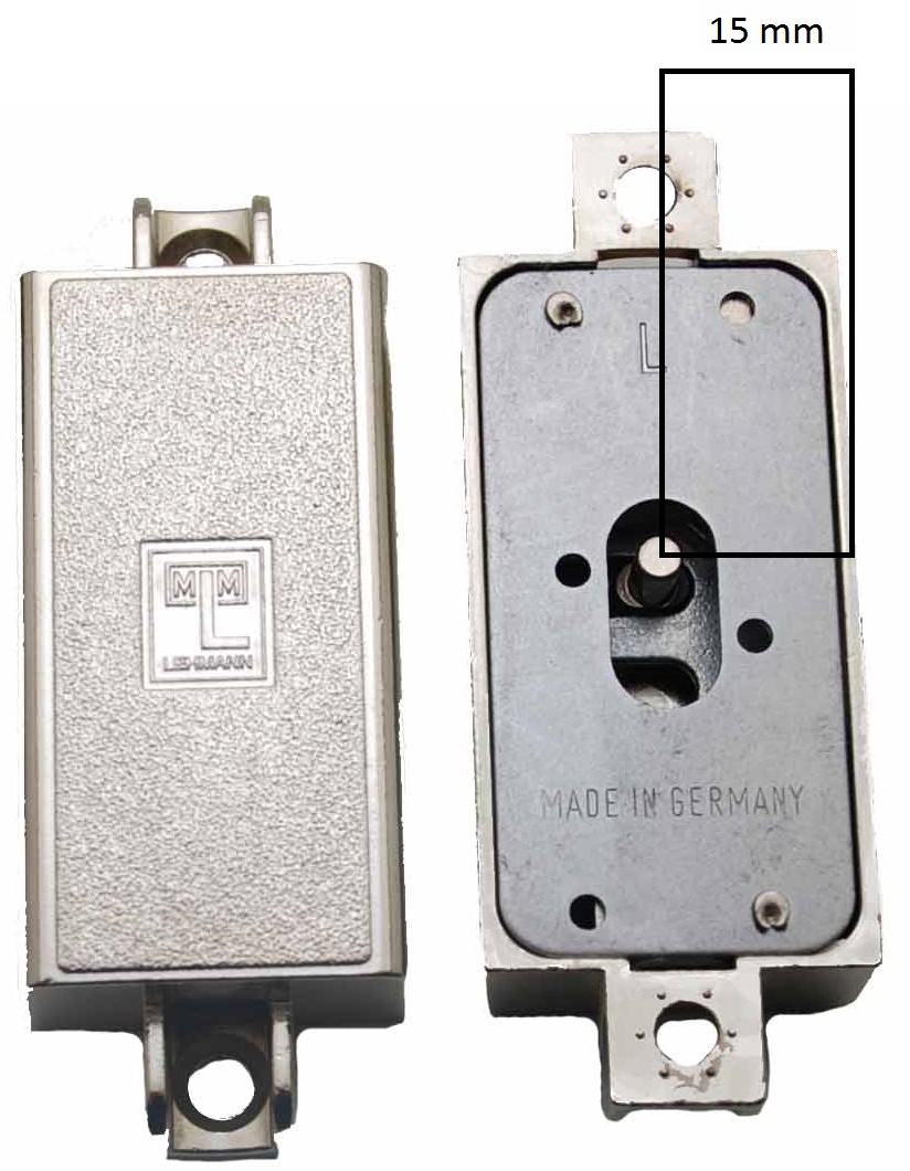 MLM Goldin Spanjoletslot 15 mm Links Vernikkeld