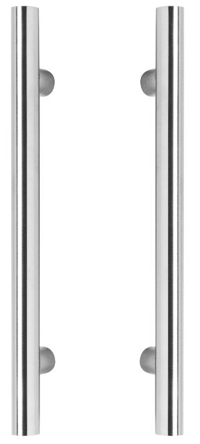 Set Deurgrepen T-vorm 500x70x25 HoH 300 mm RVS