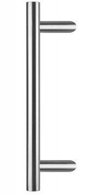 Deurgreep T-schuin 500x90x30 HoH 300 mm RVS
