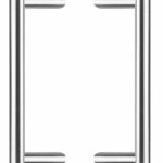 Intersteel set deurgrepen T-schuin 500x90x30 HoH 300 mm rvs