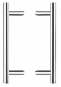Intersteel set deurgrepen T-schuin 500x90x30 HoH 300 mm rvs