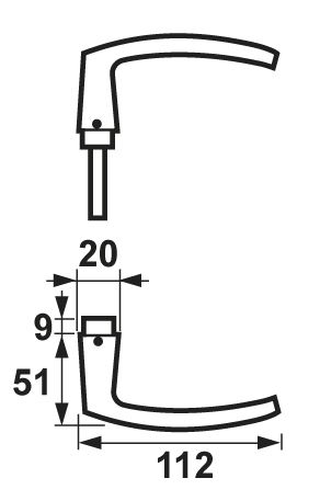 Deurkruk blok zwaar AXA aluminium F1