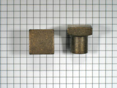 Knop vierkant brons antiek 18 x 18