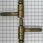 Inboorpaumelle messing antiek