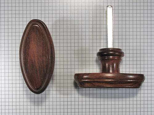 deurkrukkenSet deurkrukken rozenhout met freesrand 92 mm