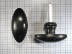 Set deurkrukken ebbenhout