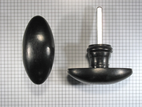 Set deurkrukken ebbenhout