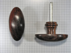 Set deurkrukken glad rozenhout