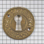 Sleutelplaat messing antiek