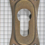 Sleutelplaat messing antiek voor cylinderslot