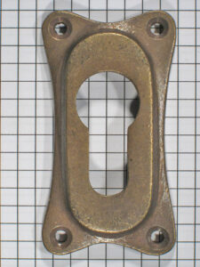 Sleutelplaat messing antiek voor cylinderslot